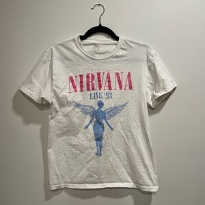 NIRVANA White Cotton T-Shirt